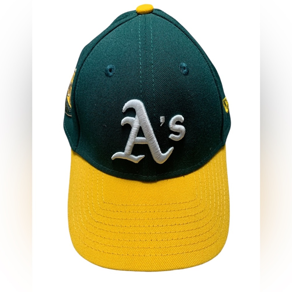 New Era Oakland Athletics 50th Anniversary 39THIRTY Hat Mens Green Yellow M/L